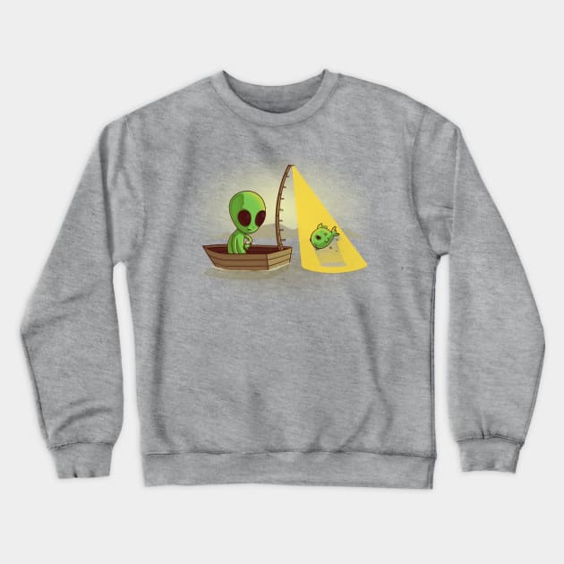 Alien Fishing Crewneck Sweatshirt by Naolito